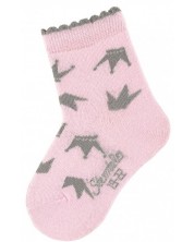 Детски чорапи Sterntaler - С коронки, 27/30 размер, 5-6 години, розови -1