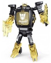 Детска играчка Raya Toys - Трансформиращ се робот-часовник, жълт -1