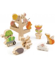 Детска дървена игра за баланс Tender Leaf Toys - Приятели в градината