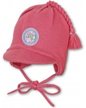 Детска плетена шапка с козирка Sterntaler - За момиче, 45 cm, 6-9 месеца, розова -1