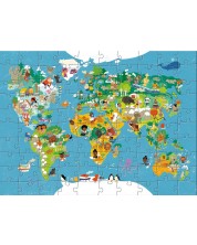 Детски пъзел Haba - Kарта на света, 100 части -1