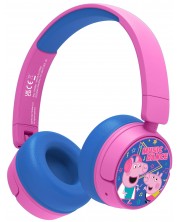 Детски слушалки OTL Technologies - Peppa Pig Dance, безжични, розови/сини