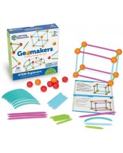 Детски комплект Learning Resources - Геометрични пръчки с топчета -1