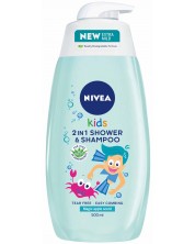 Nivea Kids Детски душ гел и шампоан, 2 в 1, 500 ml