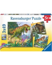 Детски пъзел Ravensburger 3 x 49 части - Праисторически владетели -1