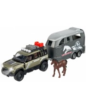 Детска играчка Majorette - Превозвач на коне Land Rover -1