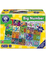 Детски пъзел Orchard Toys - Големи цифри, 20 части