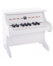 Детско дървено пиано Eurekakids, бяло