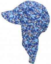Детска шапка с UV 50+ защита Sterntaler - С козирка и платка, 49 cm, 12-18 мeсеца