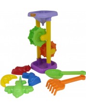 Детски плажен комплект Polesie Toys - Мелница, 7 части, асортимент