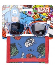 Детски комплект Cerda - Портмоне и слънчеви очила, Avengers