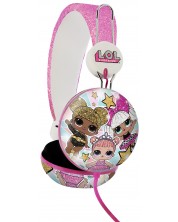 Детски слушалки OTL Technologies - L.O.L. Glitter Glam, розови