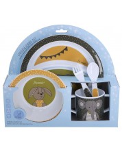 Детски комплект прибори за хранене от 5 части Sterntaler - Животни