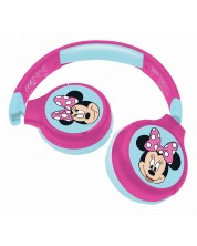 Детски слушалки Lexibook - Minnie HPBT010MN, безжични, розови -1