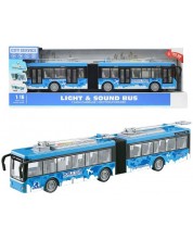 Детска играчка Ocie City Service - Градски тролейбус, 1:16, син