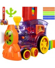Детска играчка Kruzzel - Влакче с домино блокчета