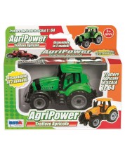 Детска играчка RS Toys - Трактор, зелен, 1:64 -1