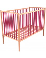 Детско легло Combelle - Remi, натурално с розово -1