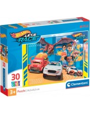 Детски пъзел Clementoni от 30 части - Hot Wheels -1