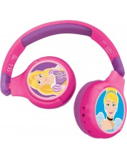 Детски слушалки Lexibook - Princesses HPBT010DP, безжични, розови -1