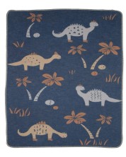 Детско одеяло David Fussenegger - Juwel, Динозаври, 70 х 90 cm, синьо -1