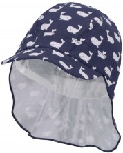 Детска шапка с козирка и UV 50+ защита Sterntaler - С китове, 47 cm, 9-12 месеца -1