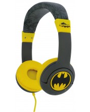Детски слушалки OTL Technologies - Batman, сиви/жълти -1