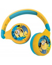 Детски слушалки Lexibook - The Minions HPBT010DES, безжични, жълти