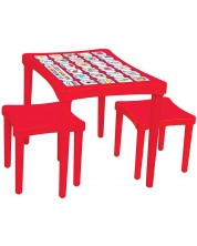 Детска маса с два стола Pilsan, червена