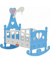 Детска играчка Polesie - Легло за кукла Heart, синьо -1