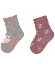 Детски чорапи с бутончета Sterntaler - С охлюв, 2 чифта, 21/22, 18-24 месеца -1
