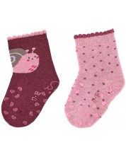 Детски чорапи със силиконови бутончета Sterntaler - 17/18 размер, 6-12 месеца, 2 чифта