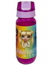 Детска бутилка за вода Undercover Scooli - Aero, Rainbow High, 450 ml