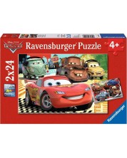 Детски пъзел Ravensburger от 2 x 24 части - Колите