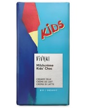 Детски био шоколад с млечен крем, 100 g, Vivani