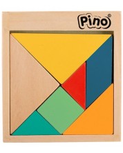 Детска игра Pino - Танграм, пастелни цветове -1