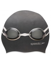 Детски плувен комплект Speedo - Шапка и очила, черен -1