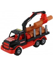 Детска играчка Polesie - Mammoet, Камион с дървени трупи -1
