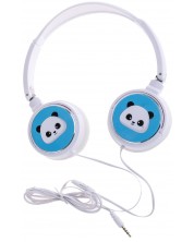 Детски слушалки с микрофон I-Total - Panda Collection 11081, бели