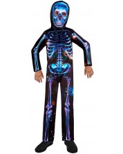 Детски карнавален костюм Amscan - Неонов скелет, 6-8 години, за момче -1