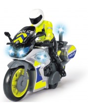 Детска играчка Dickie Toys - Полицейски мотор, с моторист -1