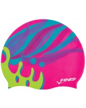 Детска плувна шапка Finis - Mermaid, розова/зелена -1