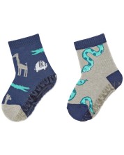 Детски чорапи със силиконова подметка Sterntaler - С животни, 23/24 размер, 2-3 години, 2 чифта -1