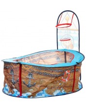 Детска палатка за игра с баскетболен кош Ittl - Пиратски кораб -1