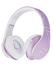 Детски слушалки PowerLocus - P2, безжични, бели/лилави
