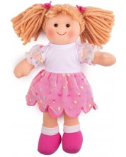 Детска играчка Bigjigs - Мека кукла Дарси, 25 cm -1