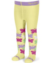 Детски чорапогащник Sterntaler - Пеперуди, 80 cm, 8-9 месеца, жълт -1