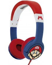 Детски слушалки OTL Technologies - Super Mario, сини -1