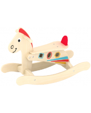 Детска играчка Acool Toy - Конче-люлка с колелца и сортер -1