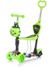 Детски скутер с дръжка Chipolino - Киди Ево, зелени графити -1